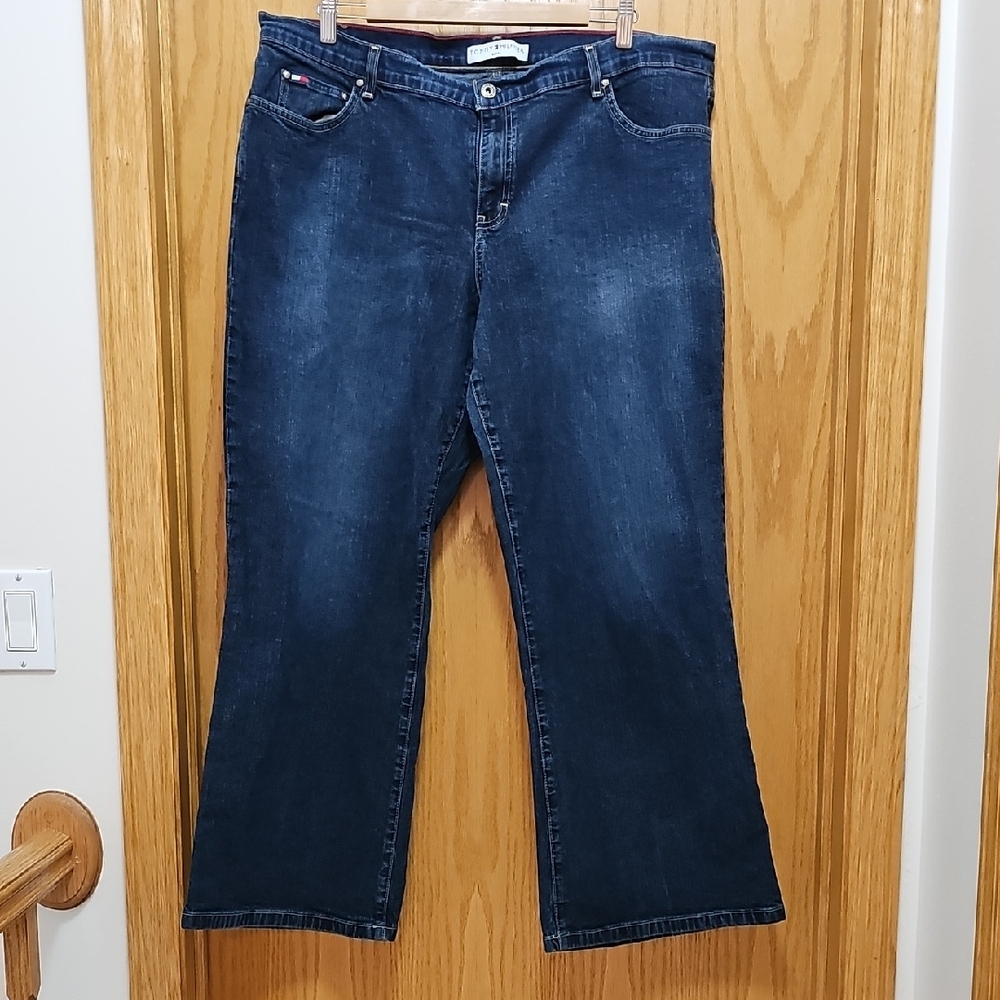 Tommy Hilfiger Blue Flare Wide Leg Jeans